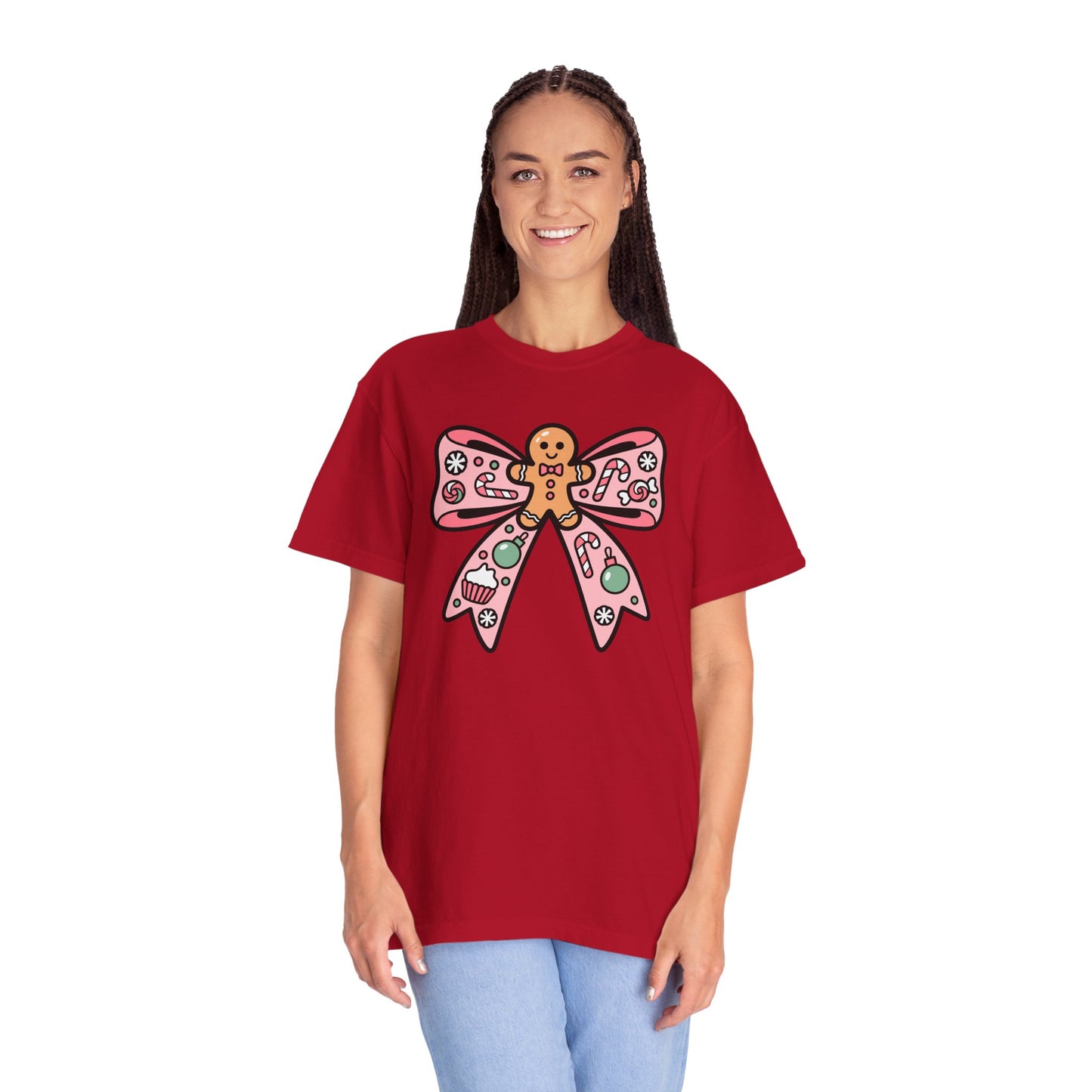 Gingerbread Cookie Coquette Bow T-shirt