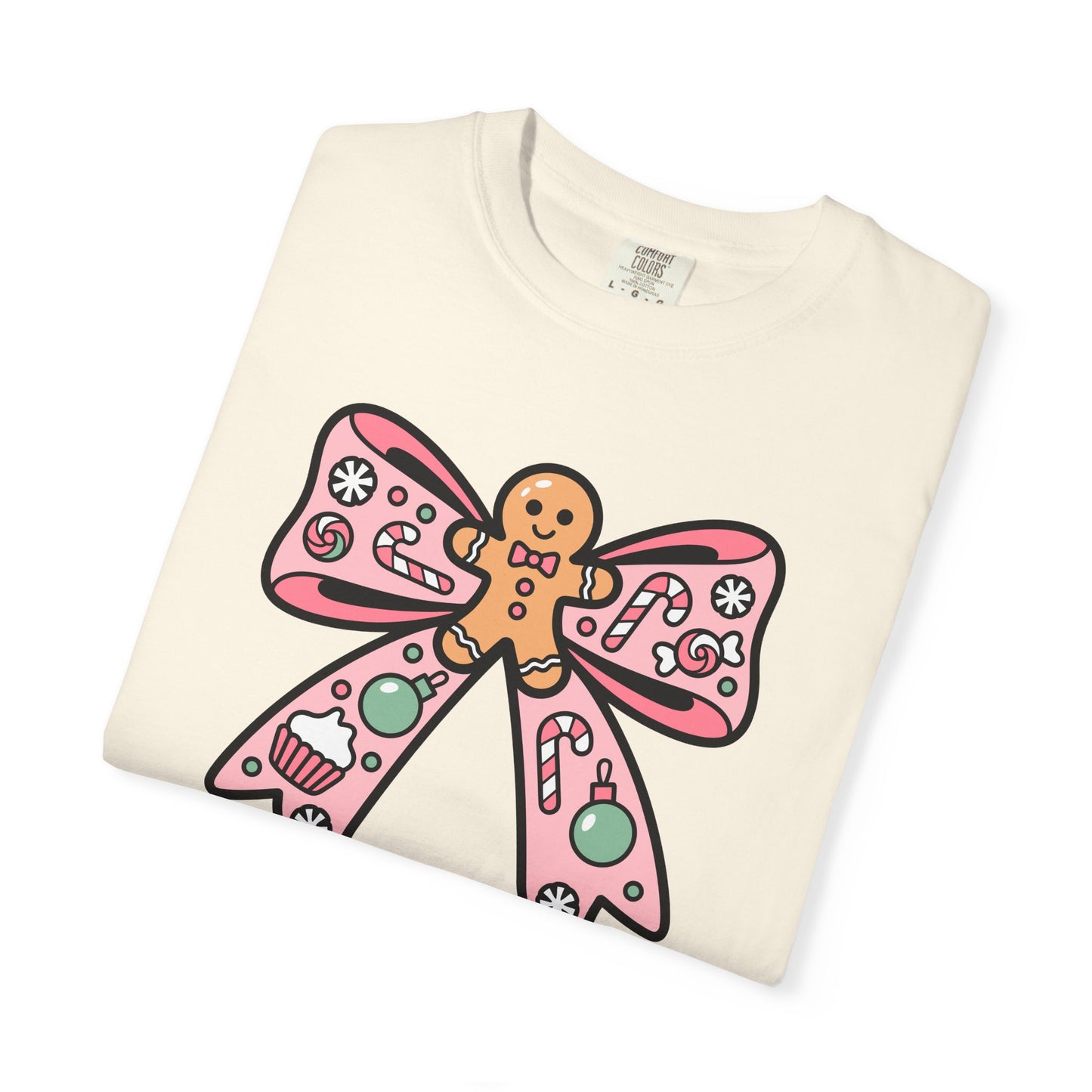Gingerbread Cookie Coquette Bow T-shirt