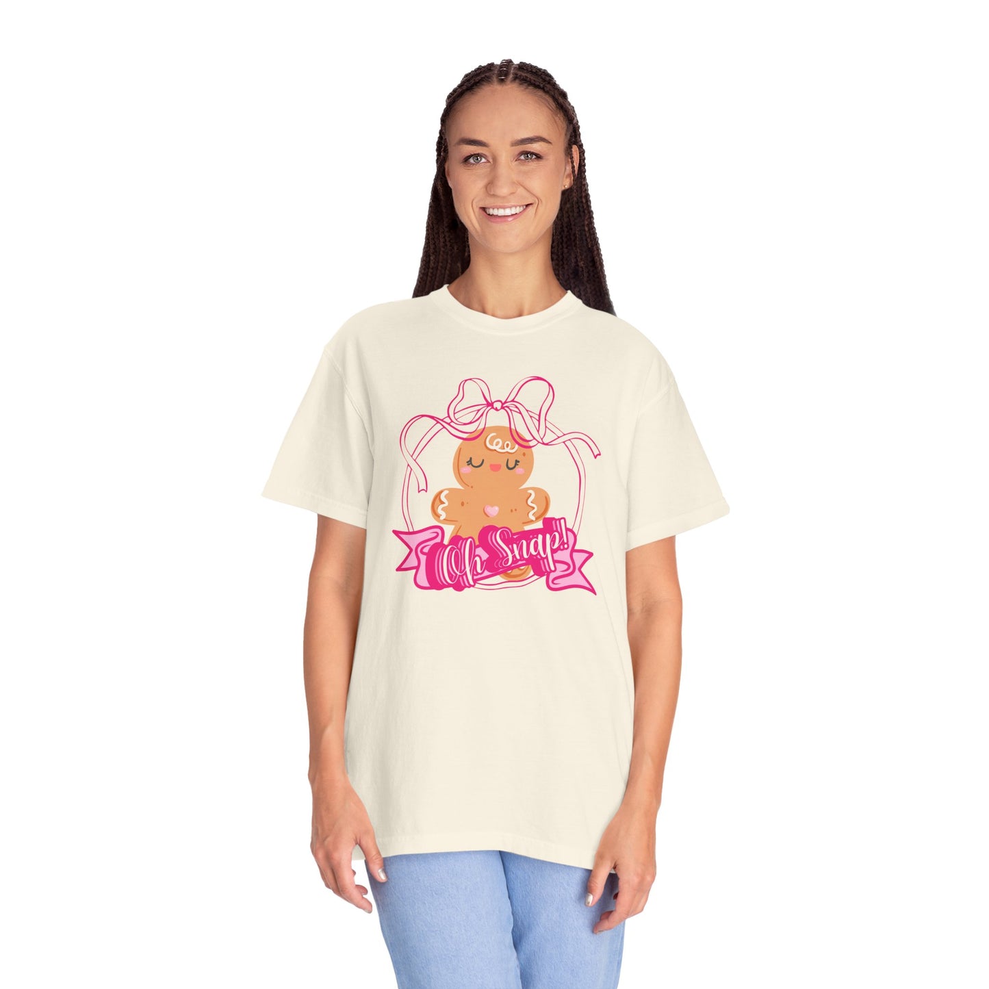 T-Shirt — Cute Gingerbread 'Oh Snap!' Graphic Tee