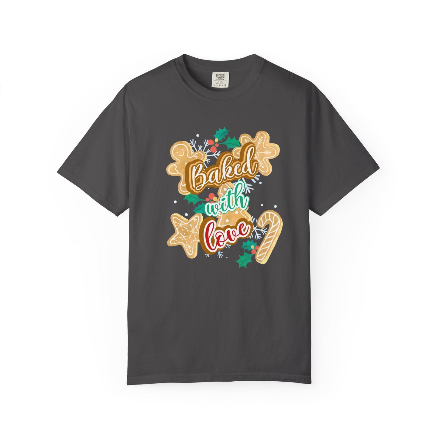 Baked With Love Tee — Christmas Cookie Holiday T-Shirt for Bakers