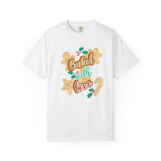 Baked With Love Tee — Christmas Cookie Holiday T-Shirt for Bakers