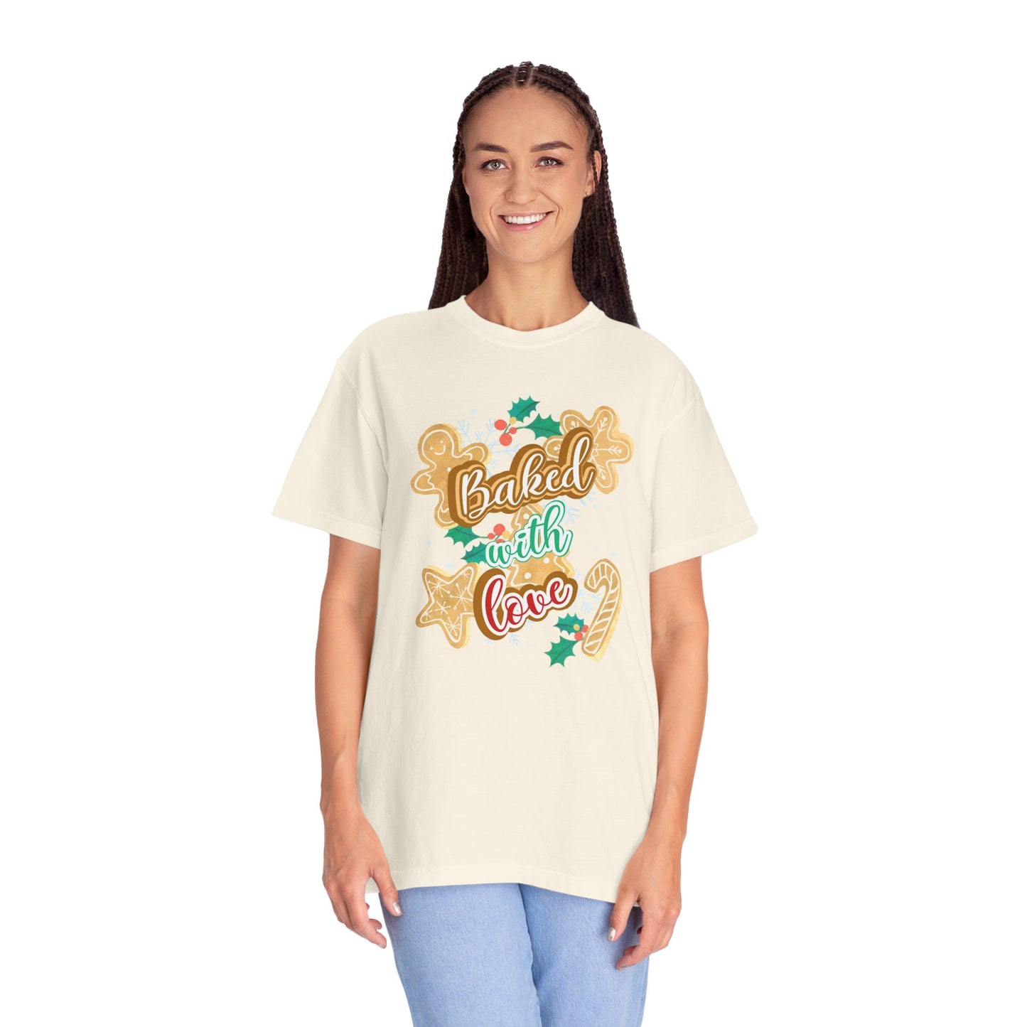 Baked With Love Tee — Christmas Cookie Holiday T-Shirt for Bakers