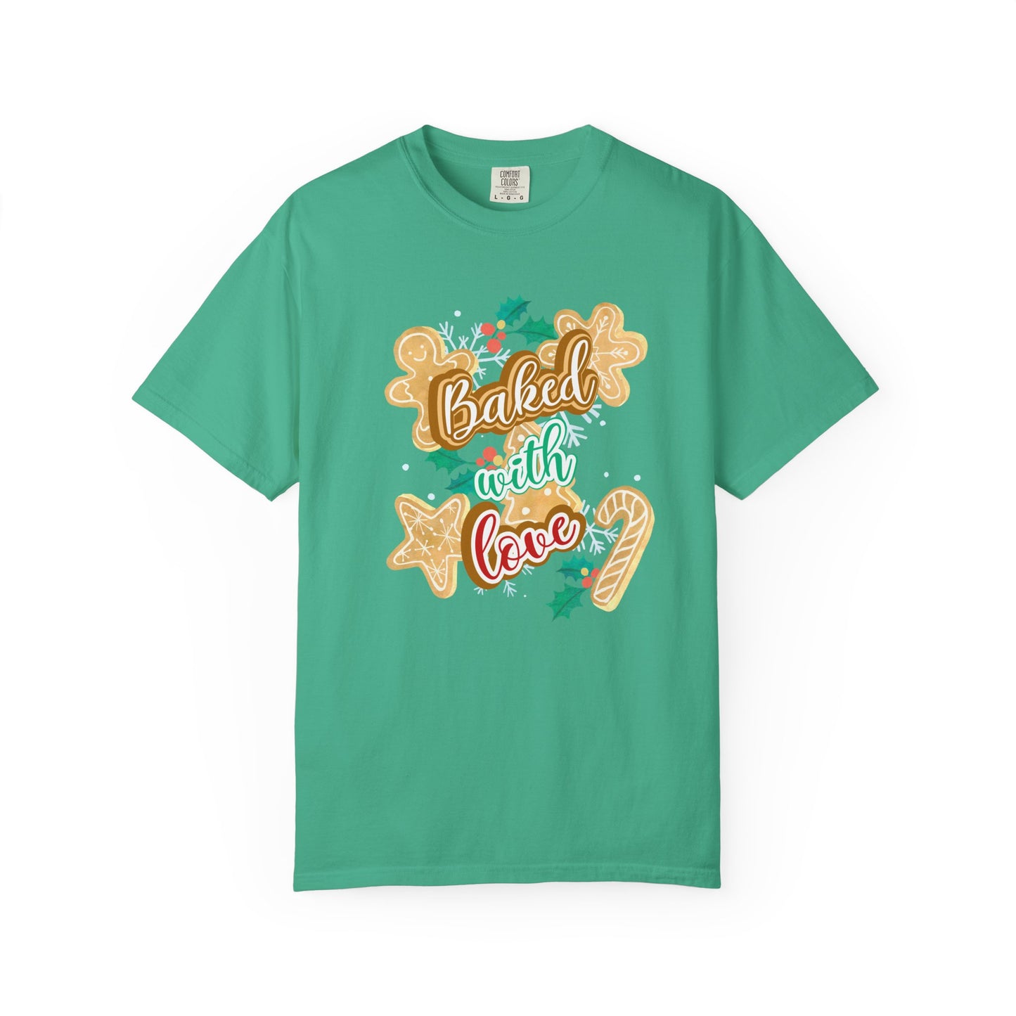 Baked With Love Tee — Christmas Cookie Holiday T-Shirt for Bakers