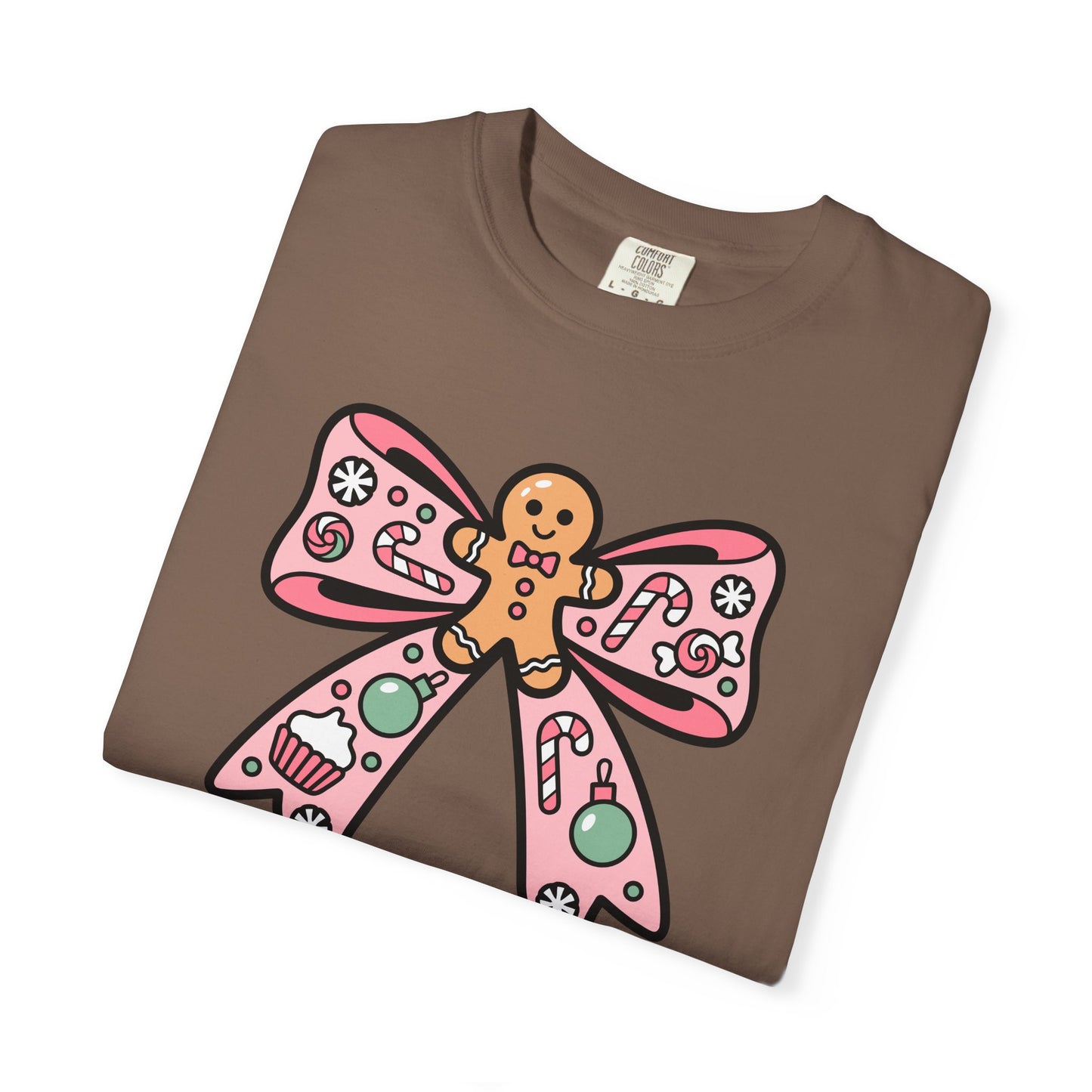 Gingerbread Cookie Coquette Bow T-shirt