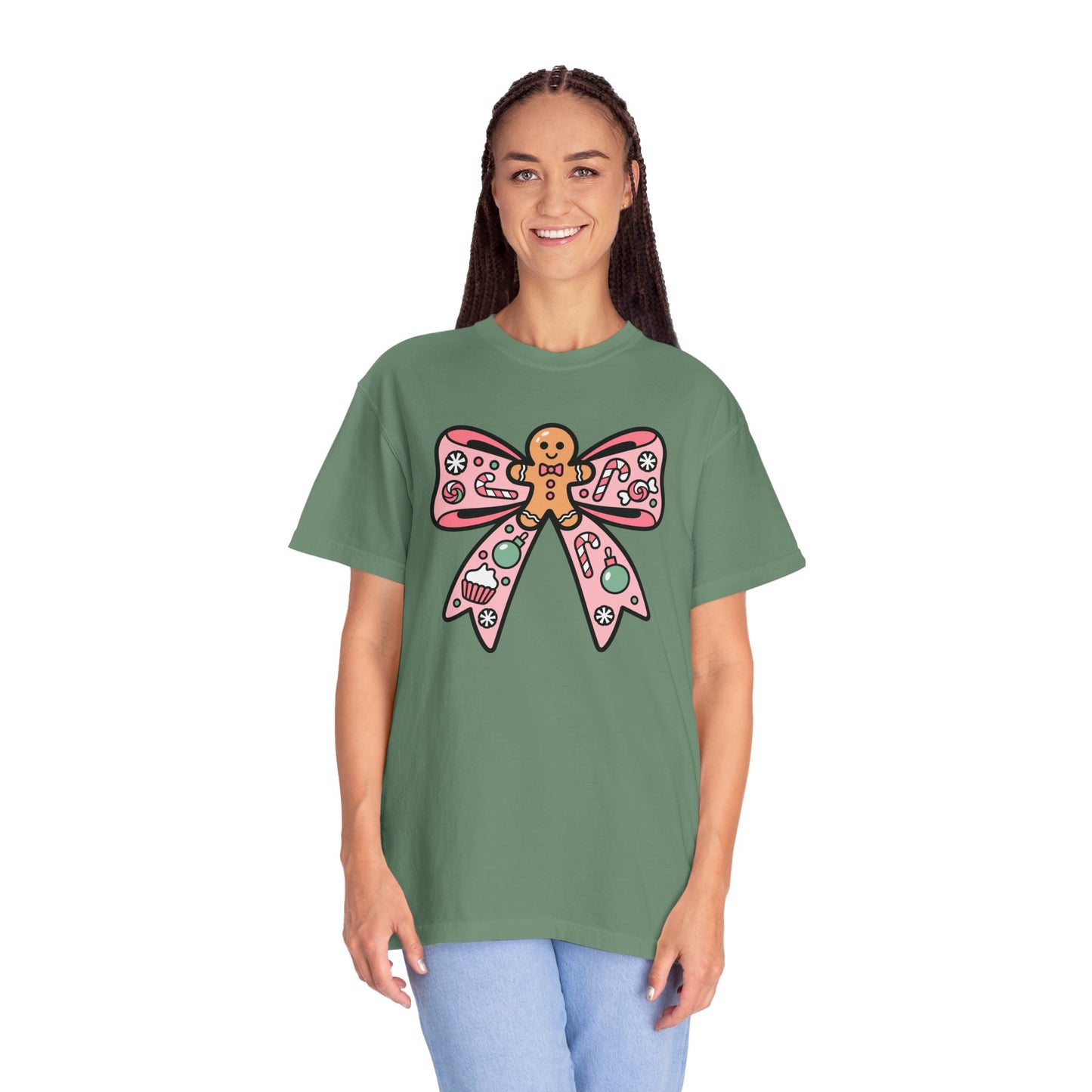 Gingerbread Cookie Coquette Bow T-shirt
