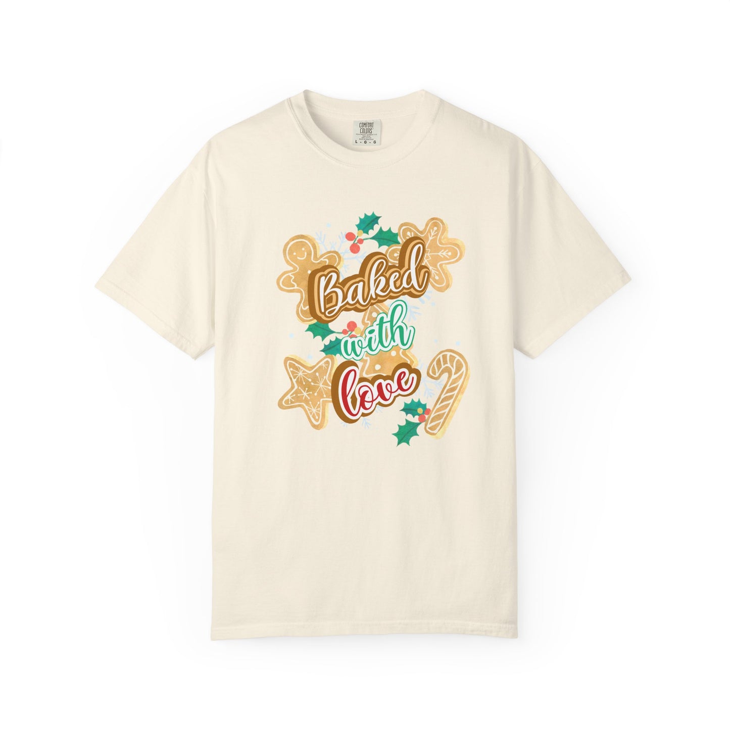 Baked With Love Tee — Christmas Cookie Holiday T-Shirt for Bakers