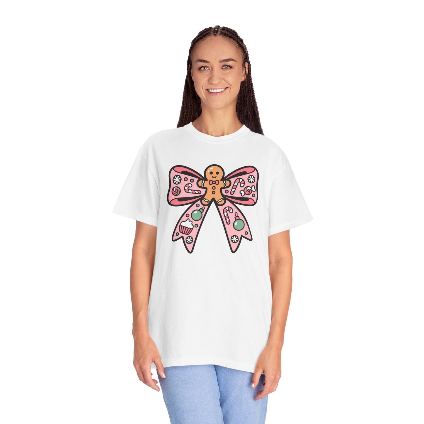 Gingerbread Cookie Coquette Bow T-shirt