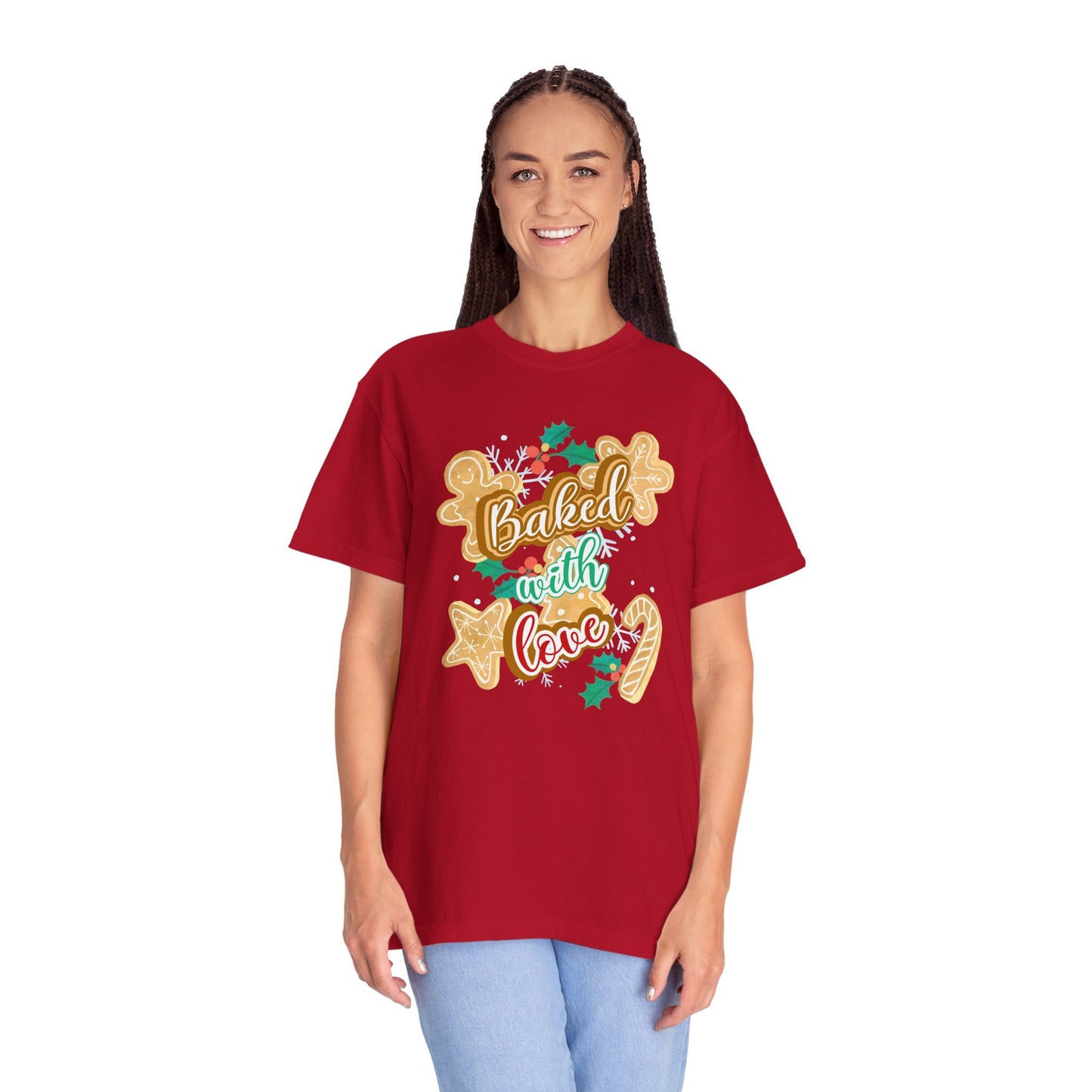 Baked With Love Tee — Christmas Cookie Holiday T-Shirt for Bakers