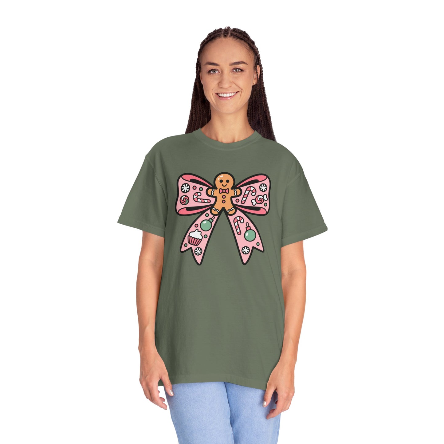 Gingerbread Cookie Coquette Bow T-shirt