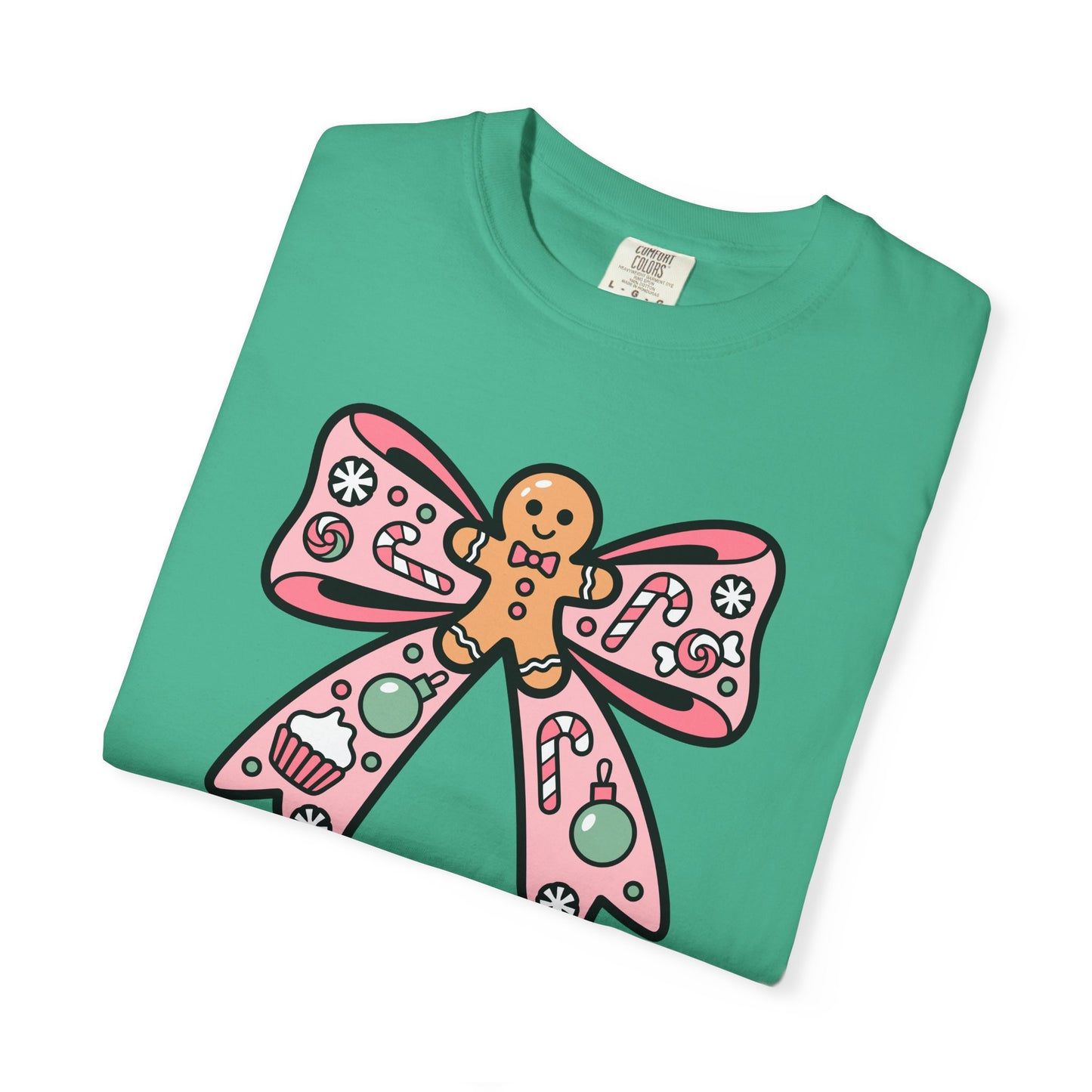 Gingerbread Cookie Coquette Bow T-shirt