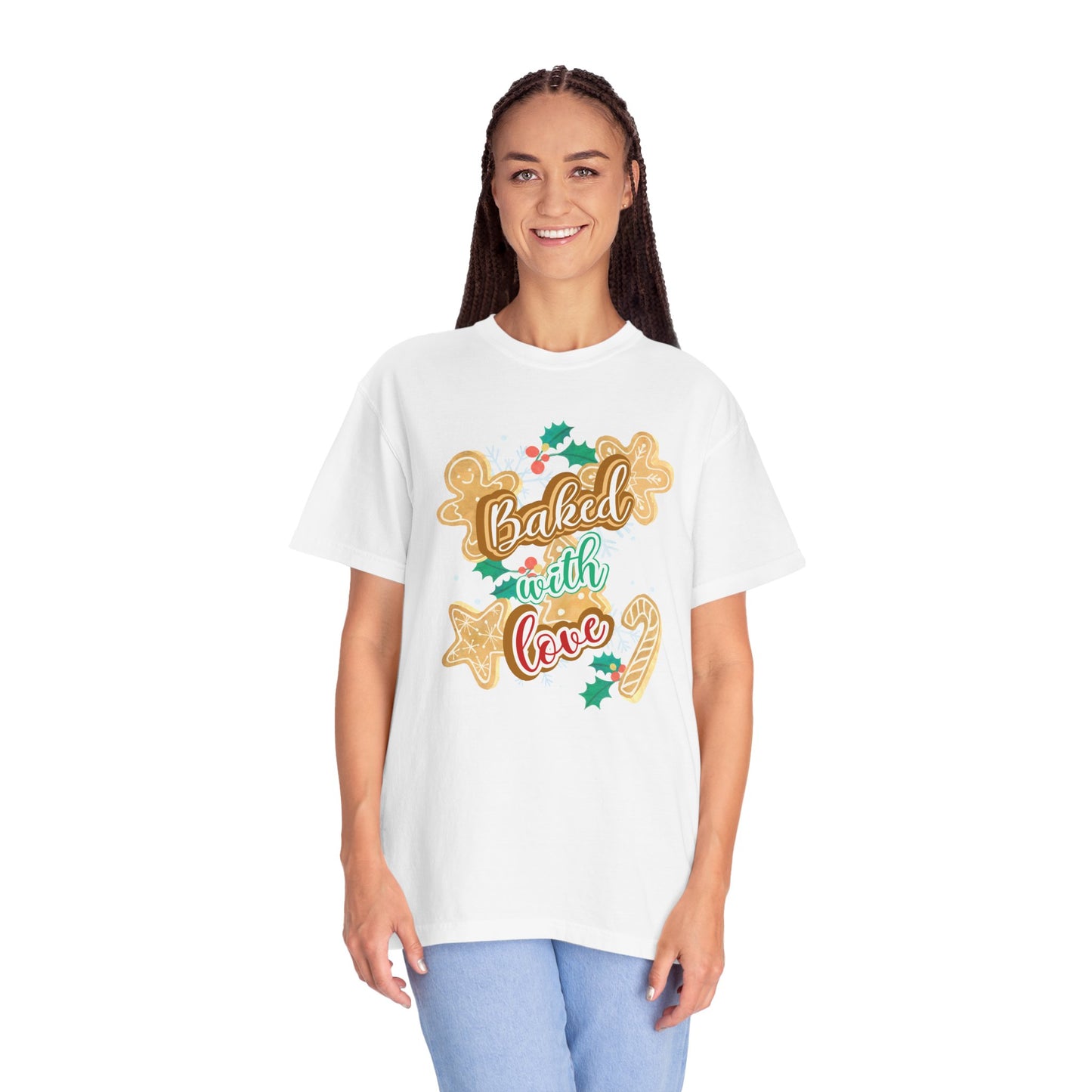 Baked With Love Tee — Christmas Cookie Holiday T-Shirt for Bakers