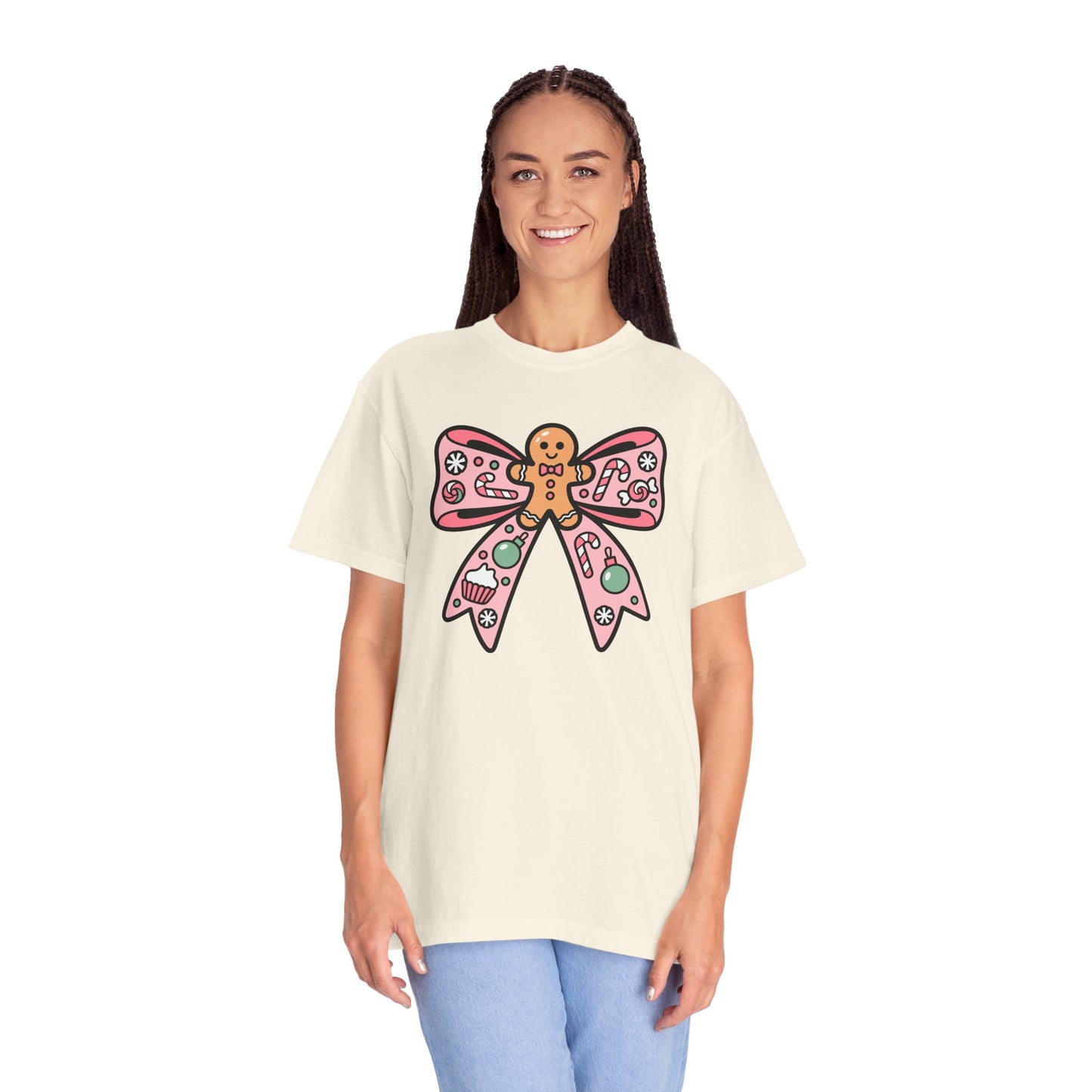 Gingerbread Cookie Coquette Bow T-shirt