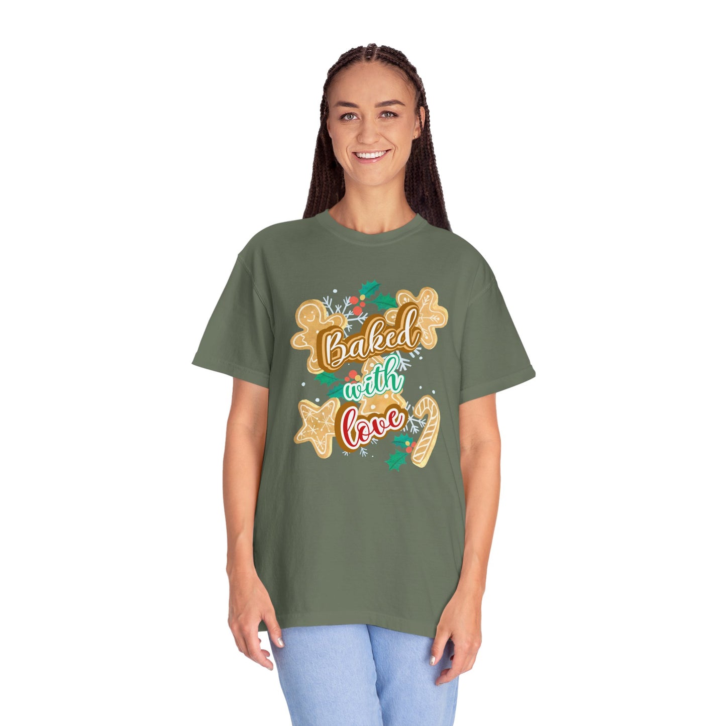 Baked With Love Tee — Christmas Cookie Holiday T-Shirt for Bakers