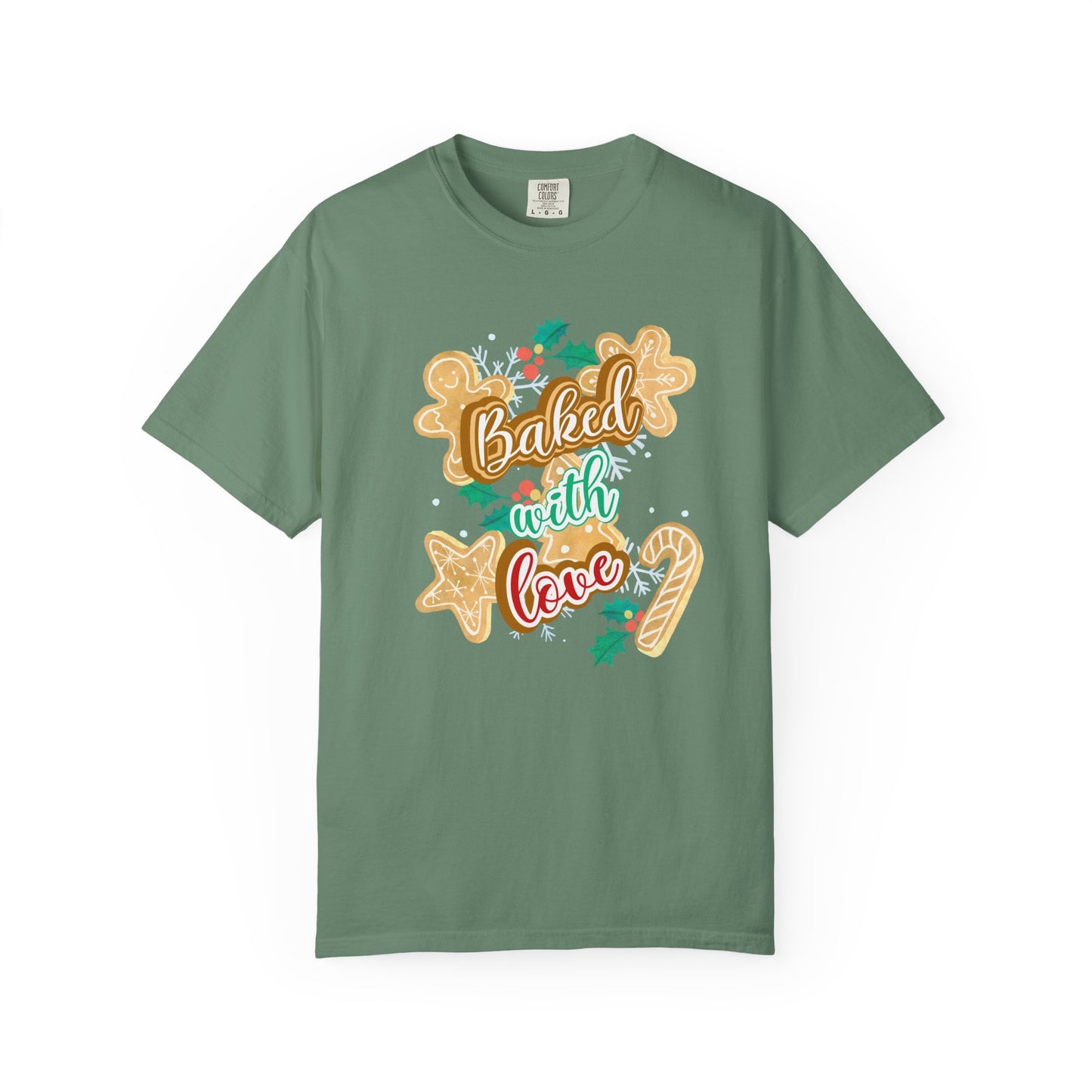 Baked With Love Tee — Christmas Cookie Holiday T-Shirt for Bakers