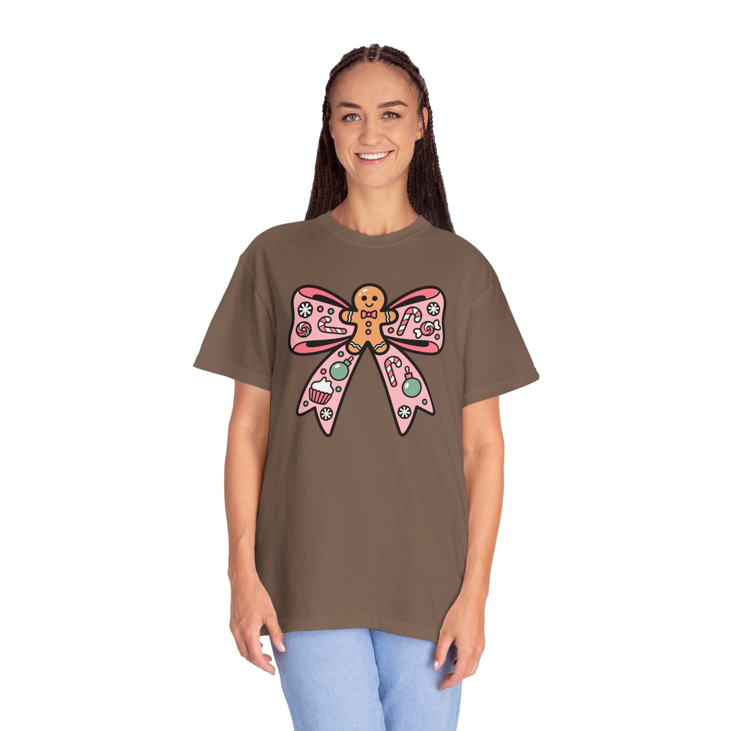 Gingerbread Cookie Coquette Bow T-shirt