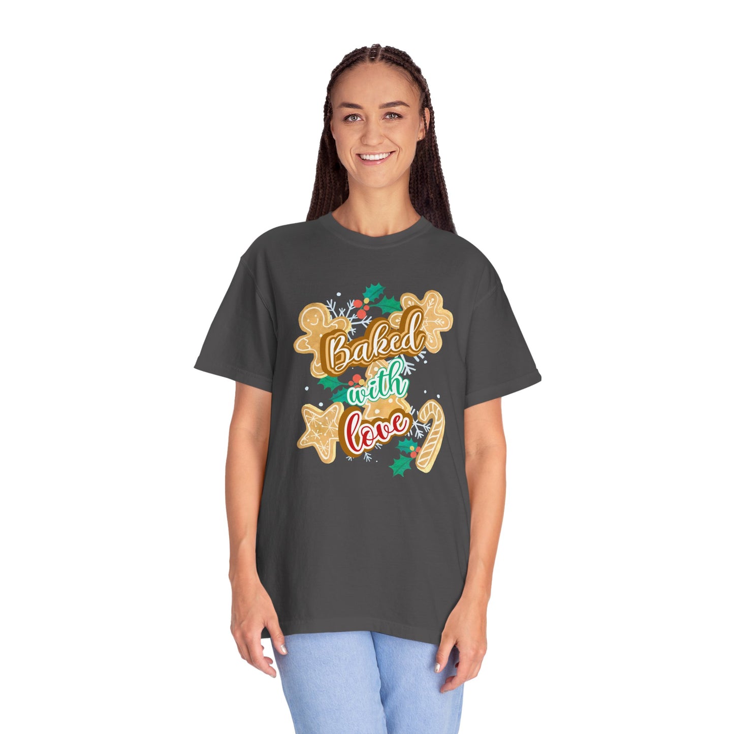 Baked With Love Tee — Christmas Cookie Holiday T-Shirt for Bakers