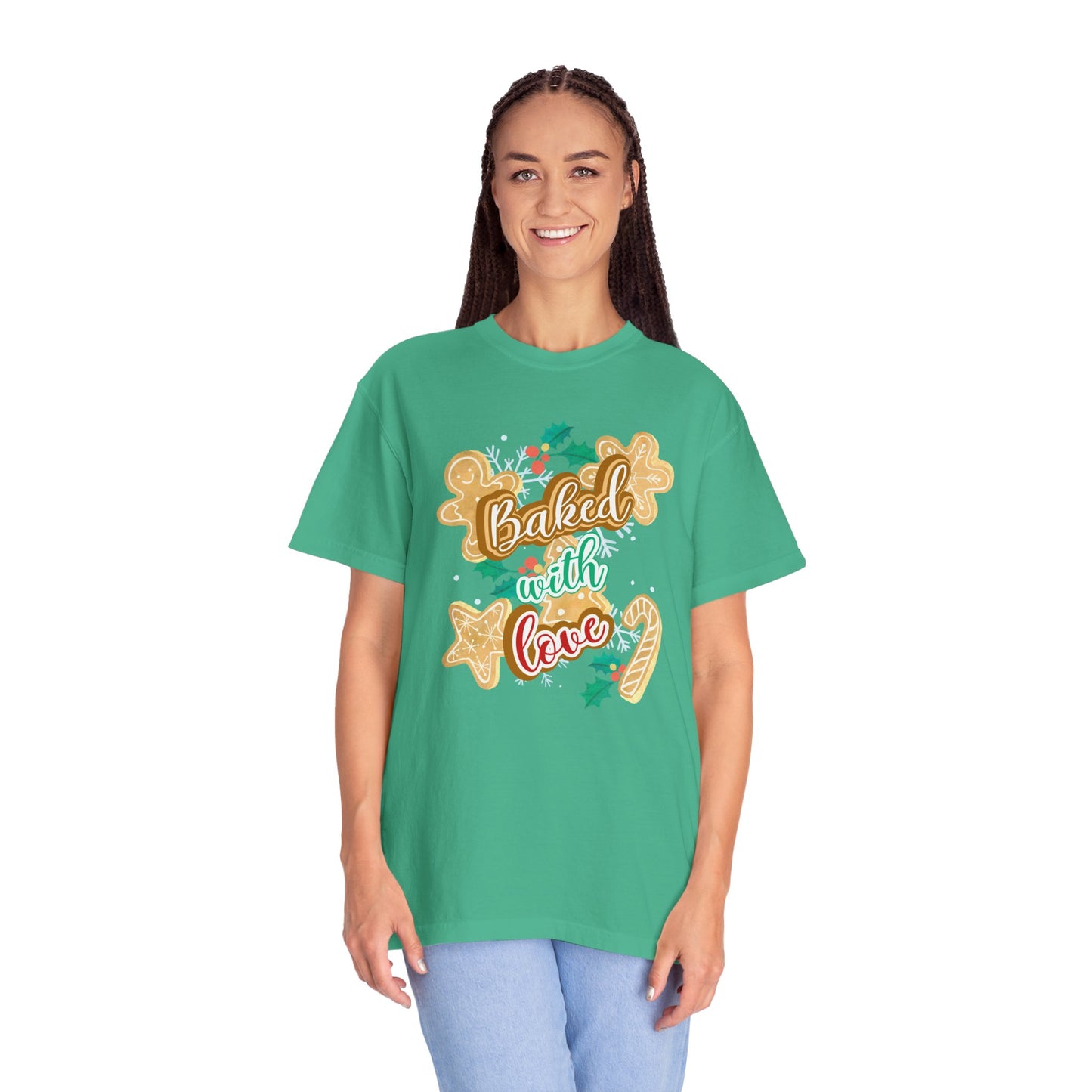 Baked With Love Tee — Christmas Cookie Holiday T-Shirt for Bakers